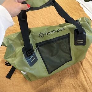 Olive Green Waterproof Travel Duffel Bag